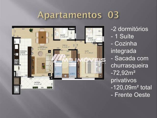 #AP1475 - Apartamento para Venda em Caxias do Sul - RS - 2