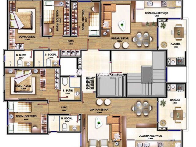 #AP1579 - Apartamento para Venda em Caxias do Sul - RS - 3