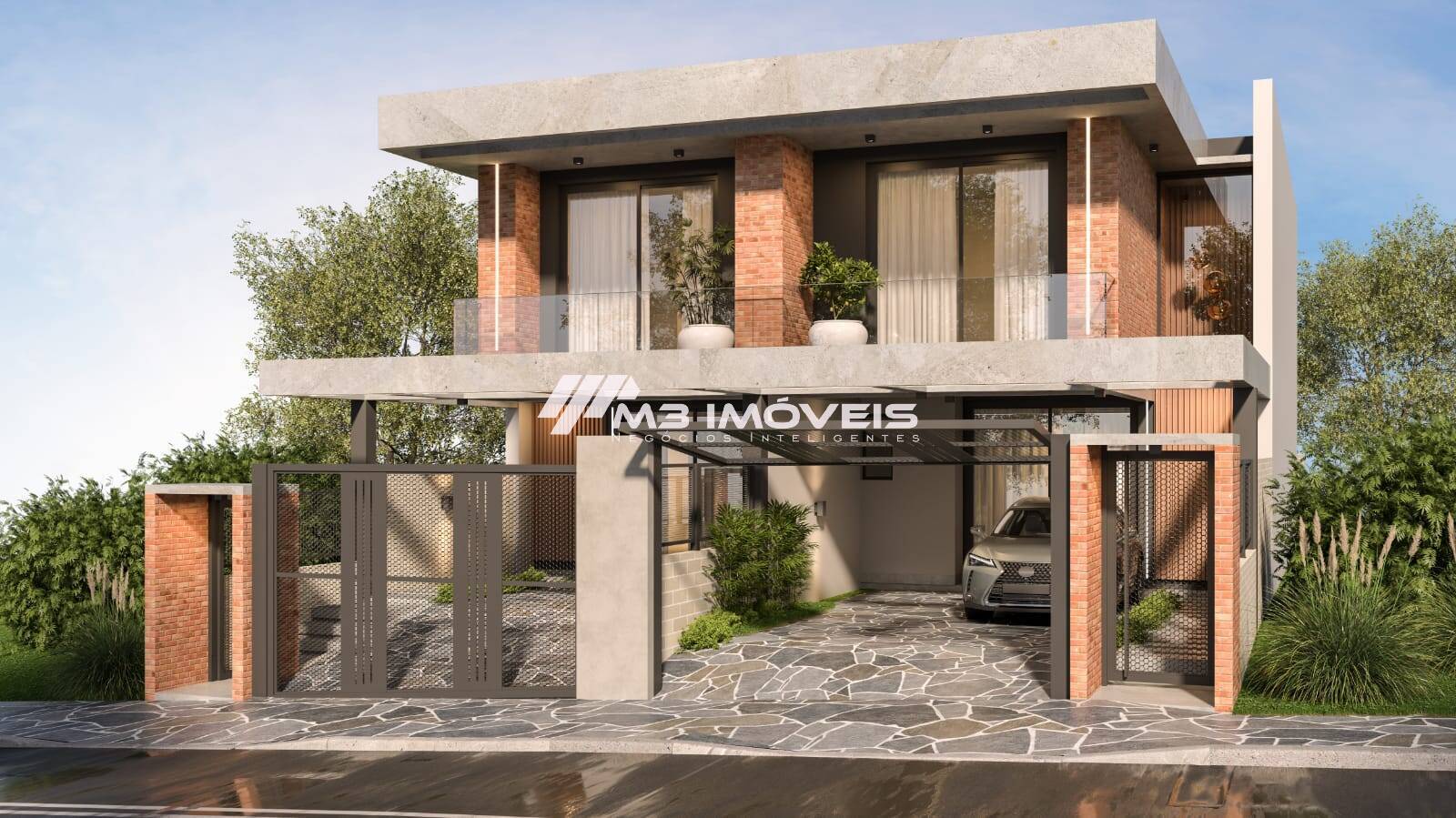 Casas em construção no bairro Bela Vista